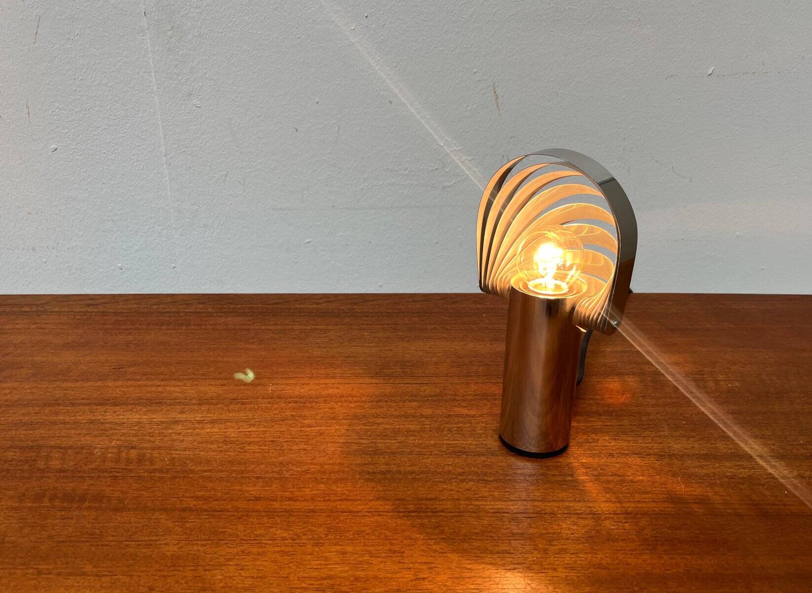 Vintage Swiss Visier table lamp from the space age by E. R. Nele for Temde, 1970s.