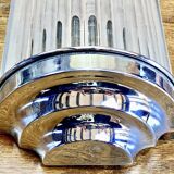 Chrome and glass tube wall light Petitot Genet and Michon c 1950