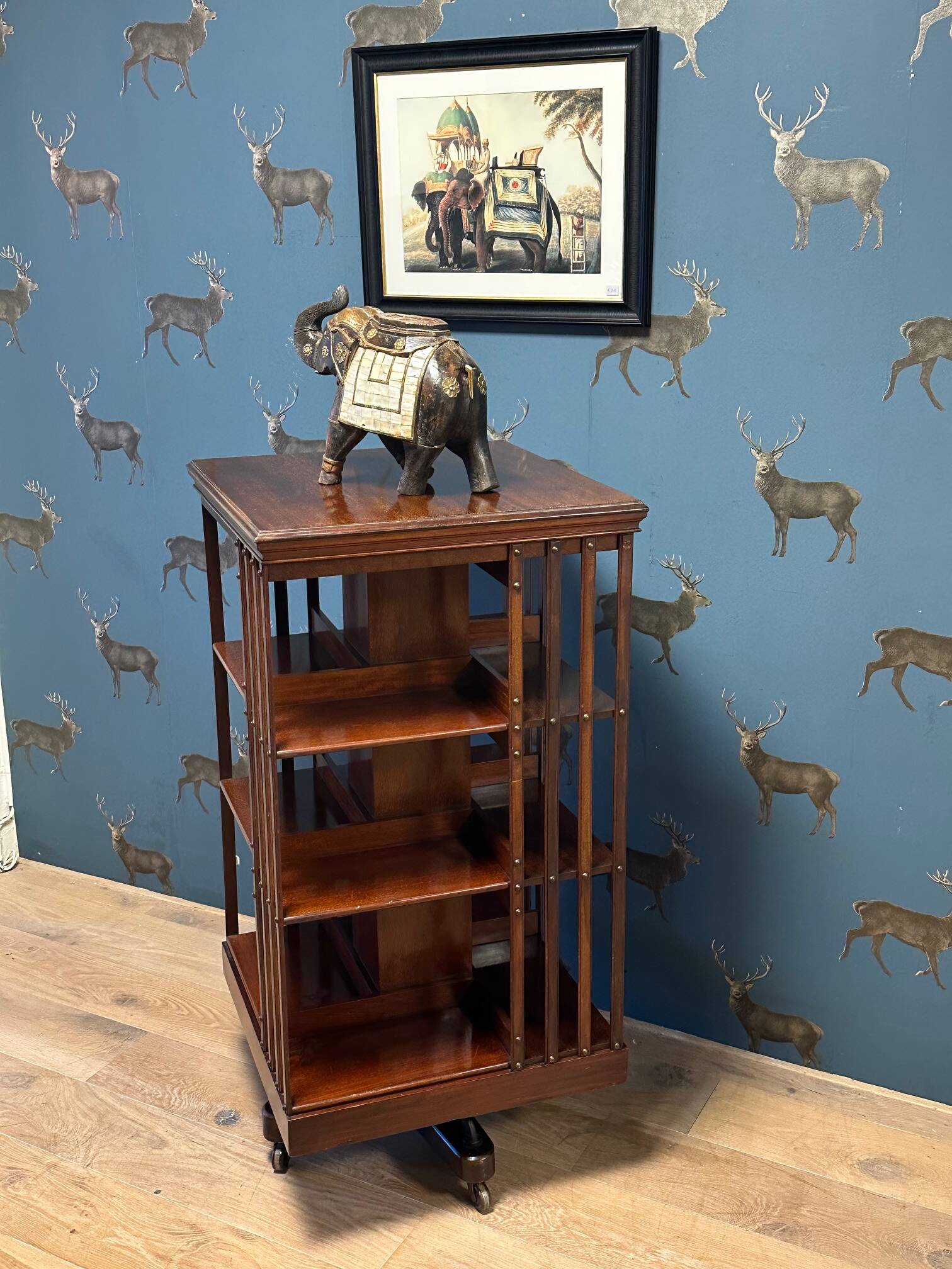 Antique revolving bookcase