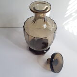 Vintage decanter in grey glass
