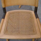 Scandinavian chairs with metal brace