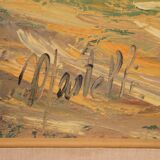 Signed painting landscape of countryside from the 20th century