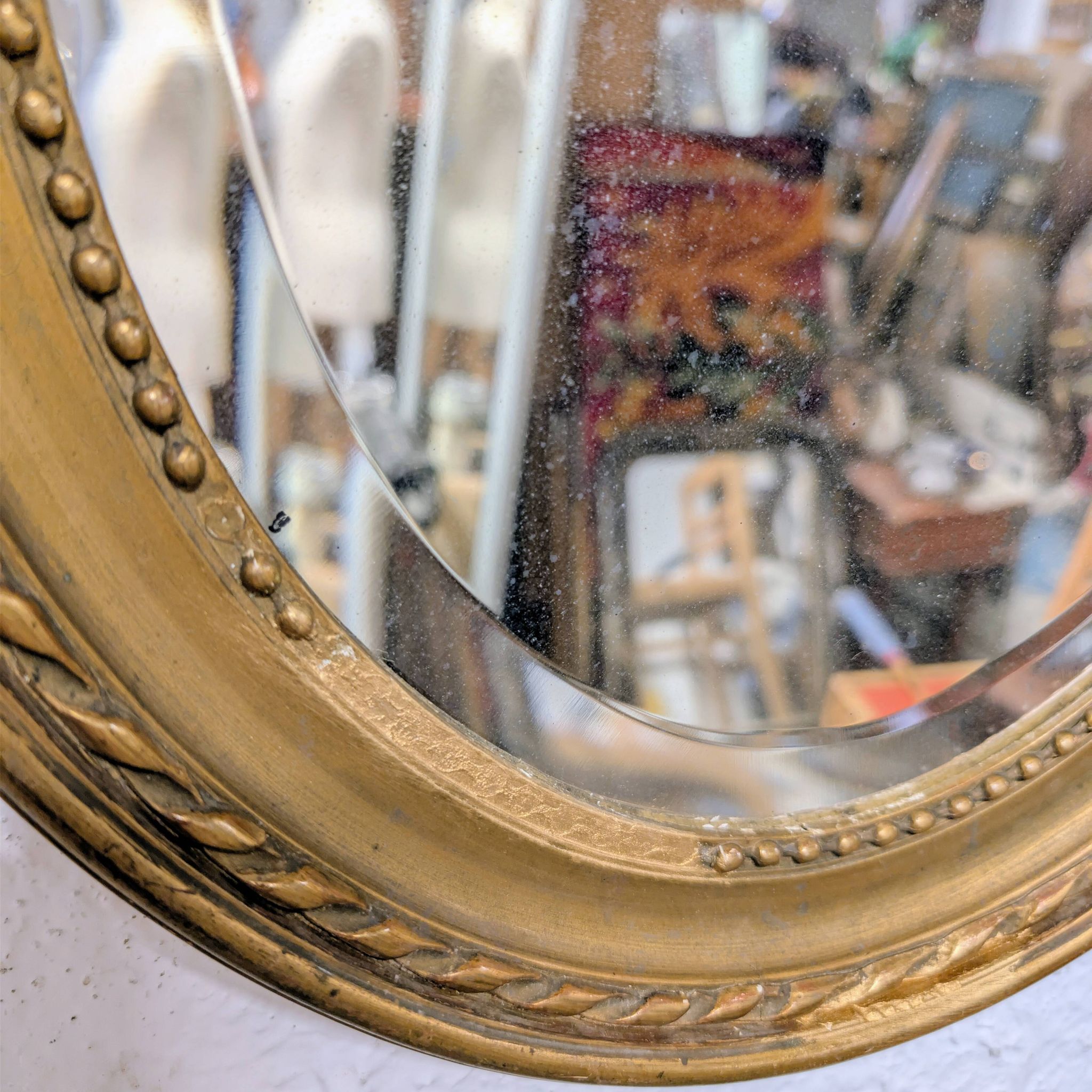 Miroir ovale style Louis XVI 40x54cm