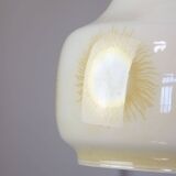 Mid-Century Italian Opaline and Brass Pendant Lamp