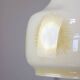 Lampe à suspension italienne en opaline et laiton du milieu du siècle