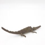 Crocodile laiton doré vintage