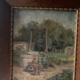 Oil on canvas signed old “Jardin”
