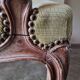 Pair of Louis XV style cabriolet armchairs in molded wood - 19th century