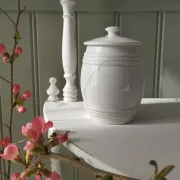 Ancien pot couvert moutardier Creil Montereau