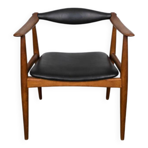 chaise en chêne et cuir - carl