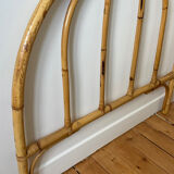 Vintage rattan headboard for single bed