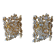 Set of 2 brass and crystal wall lights by Palwa