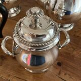 Service à thé et à café en métal argenté et bakélite