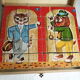 Box of antique wooden cubes
