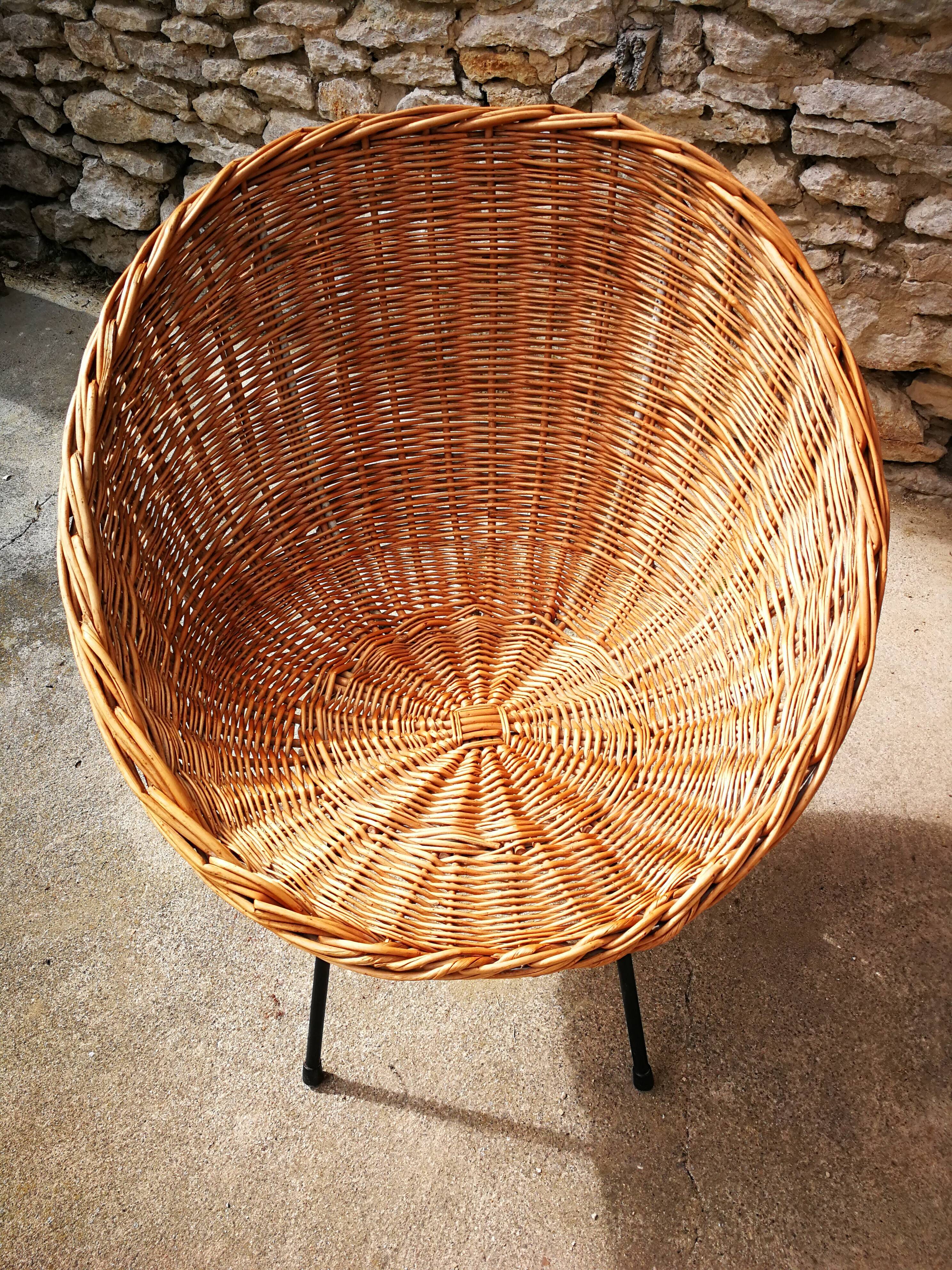 60s rattan chair