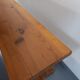 Suite of a table and 2 vintage fir benches from the 60s