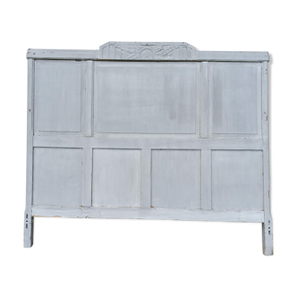 Art deco patinated gray headboard