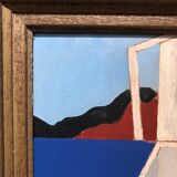 Abstract painting on panel