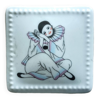 Boîte à bijoux en porcelaine Pierrot