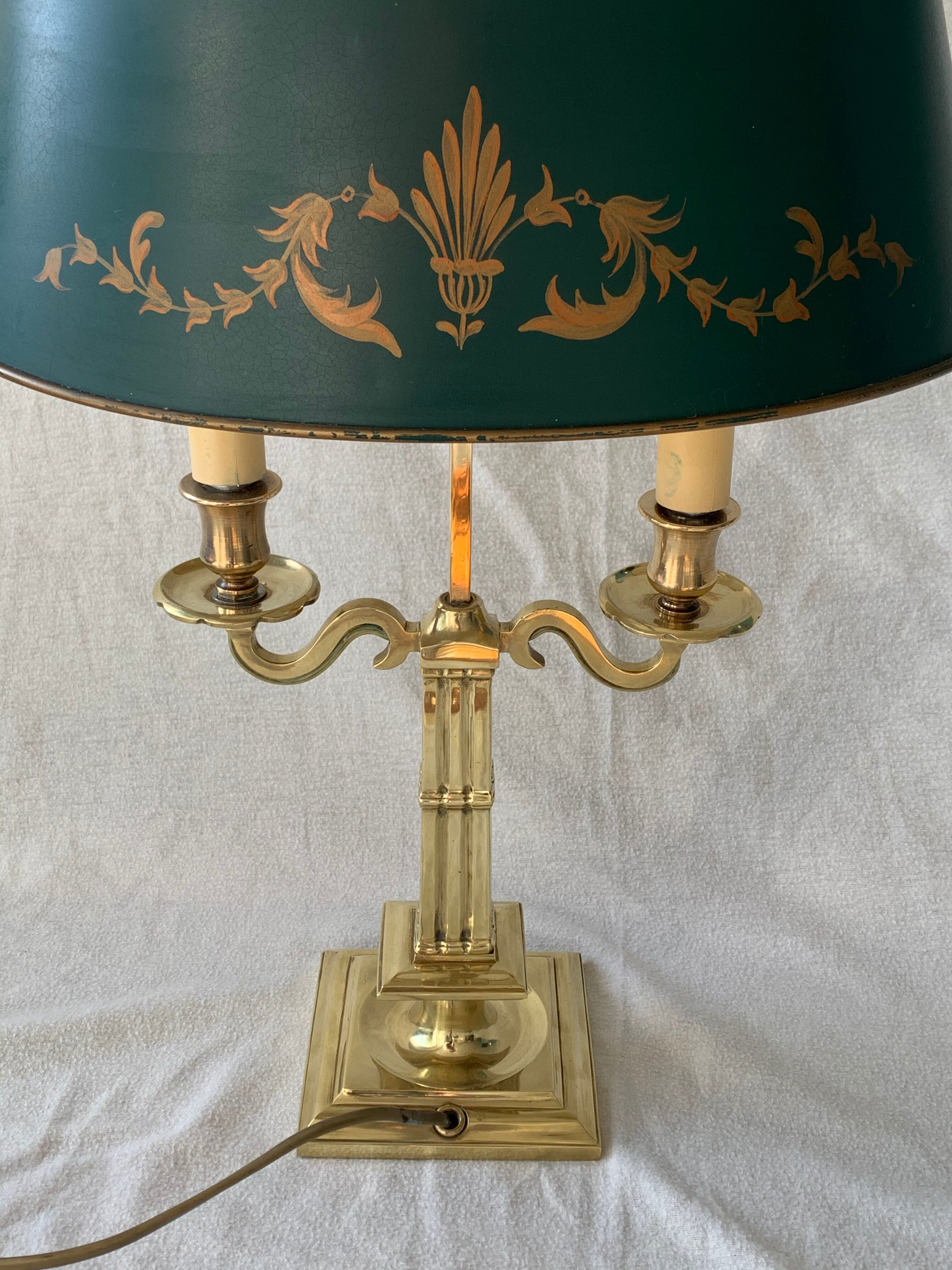 Lucien Gau's gilded bronze water bottle lamp Directoire style, 20th century
