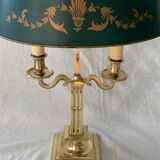 Lucien Gau's gilded bronze water bottle lamp Directoire style, 20th century