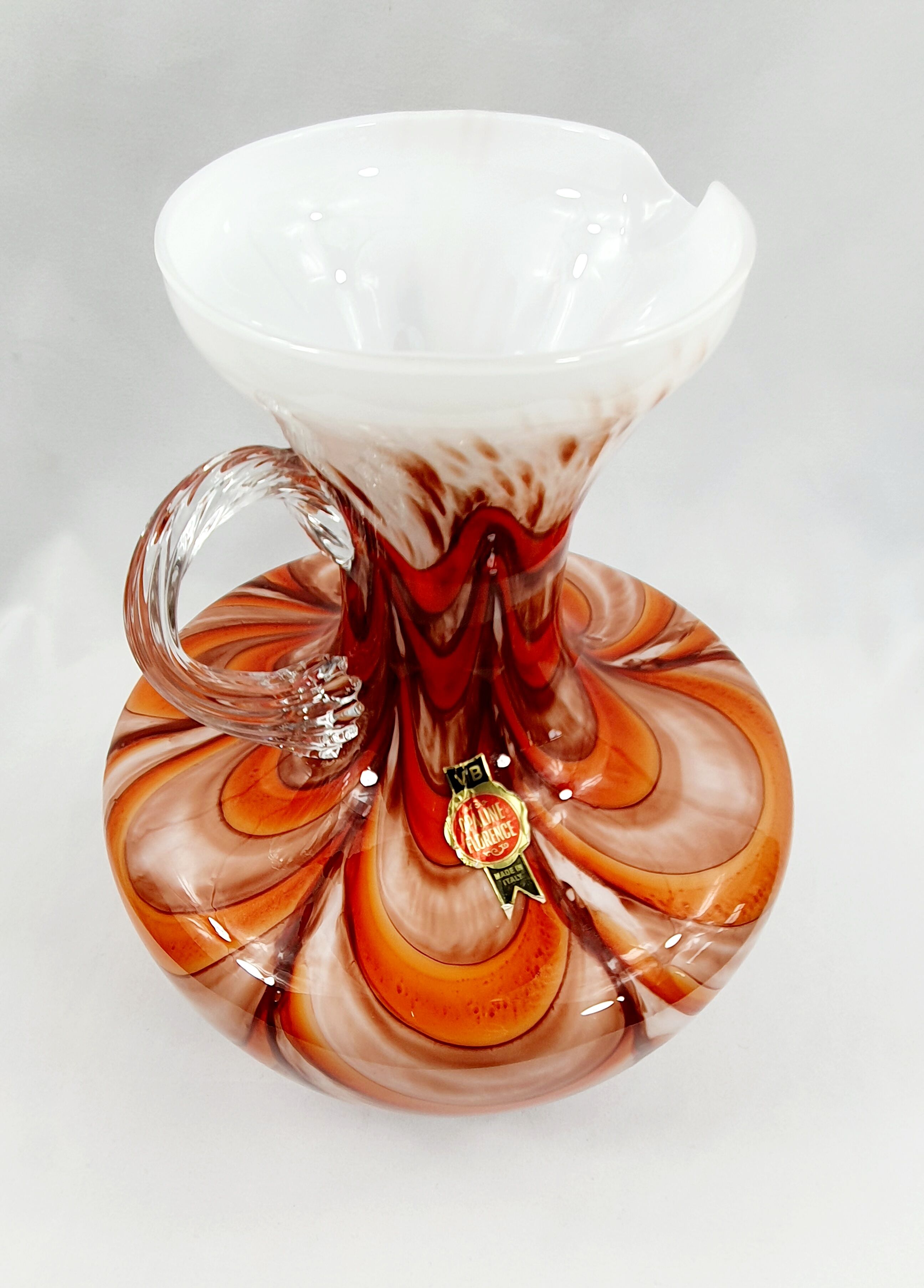 Opaline vase Stelvia Florence vintage 70