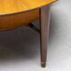 Sculptural coffee table in walnut and glass, Italy, 1950.