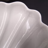 Set of 7 cups in white porcelain and in the shape of a shell - Pillivuyt around 1940