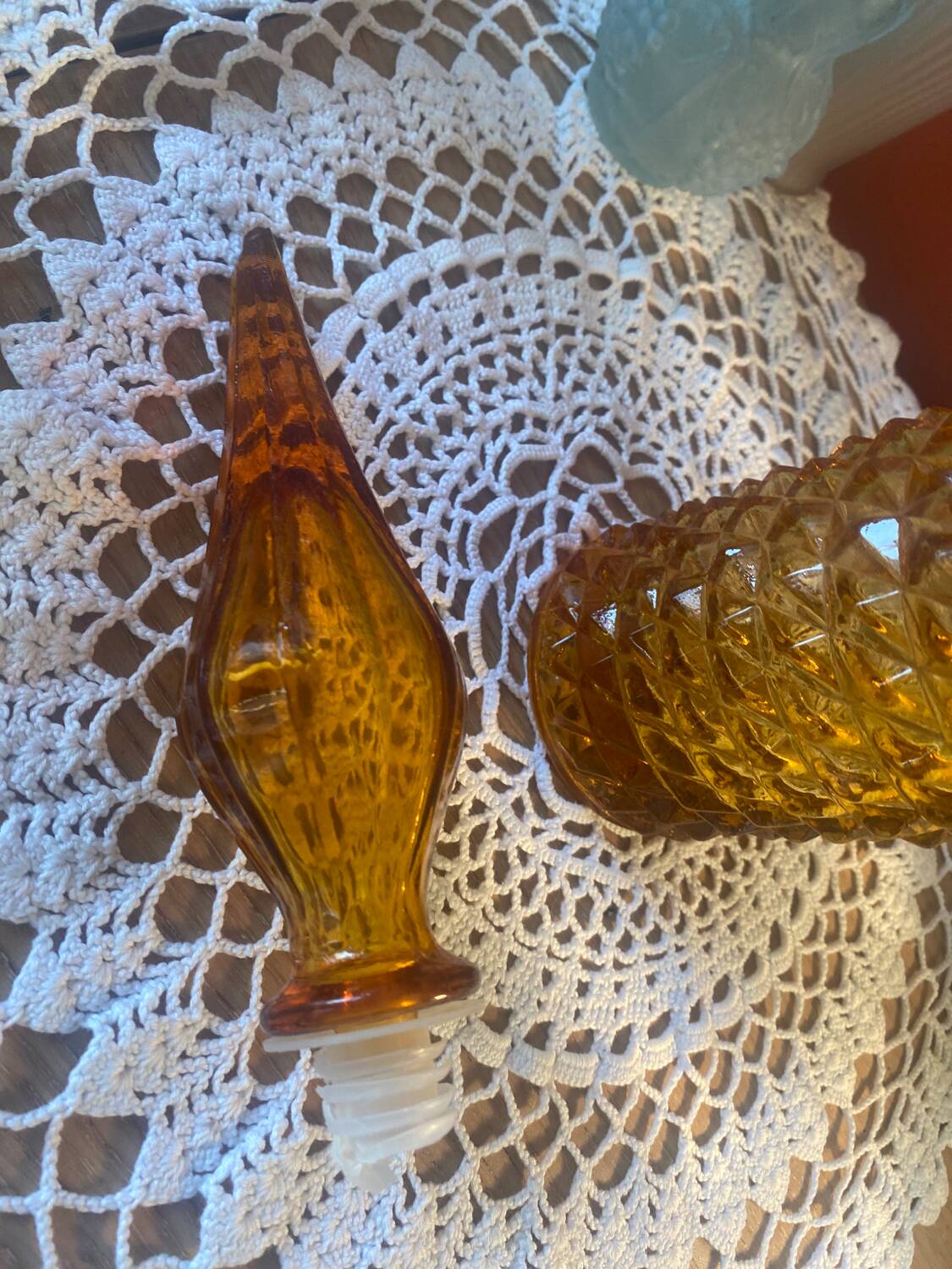 Large amber bottle