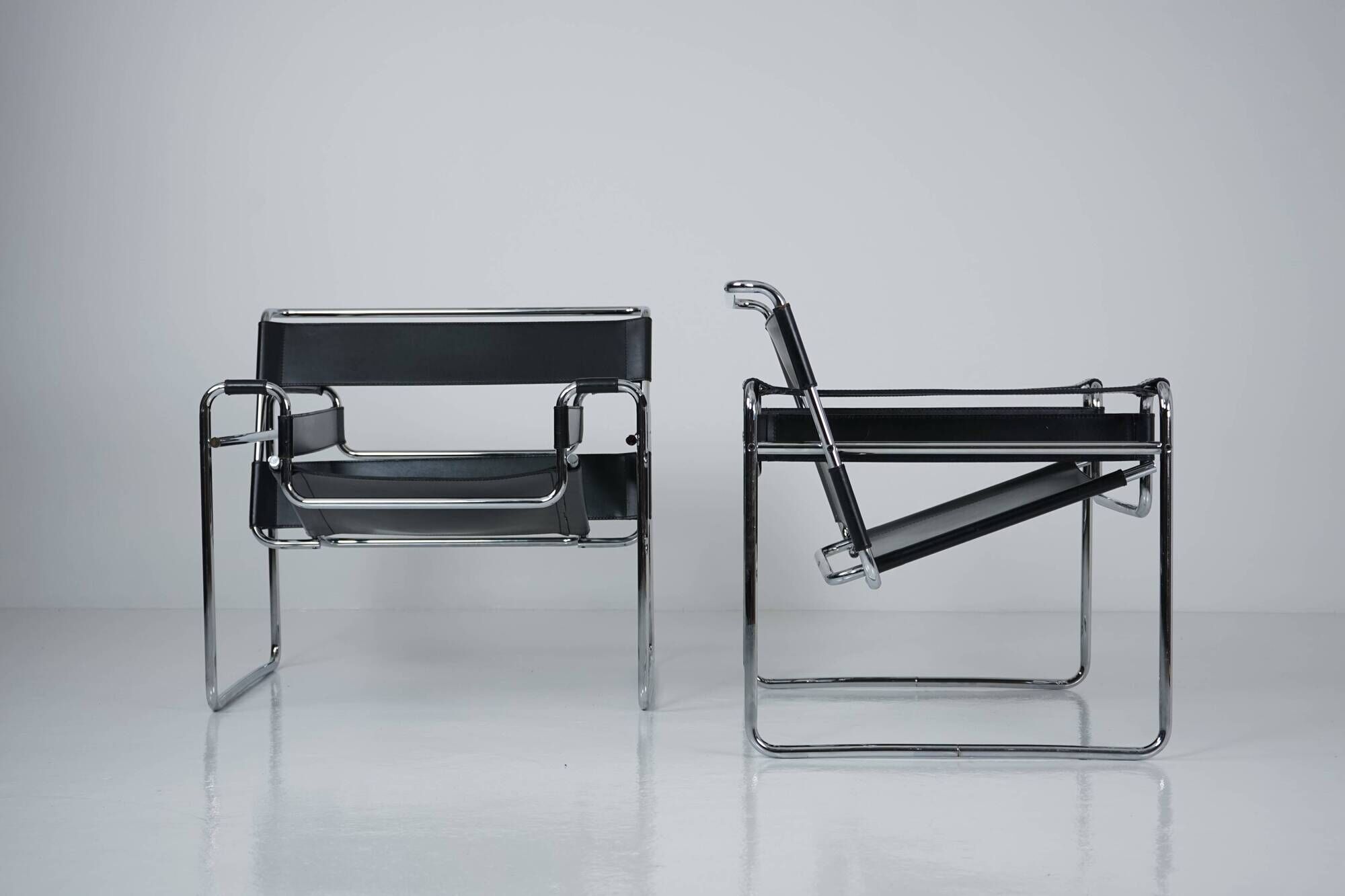 Wassily Chair by Marcel Breuer for Gavina set of 2
