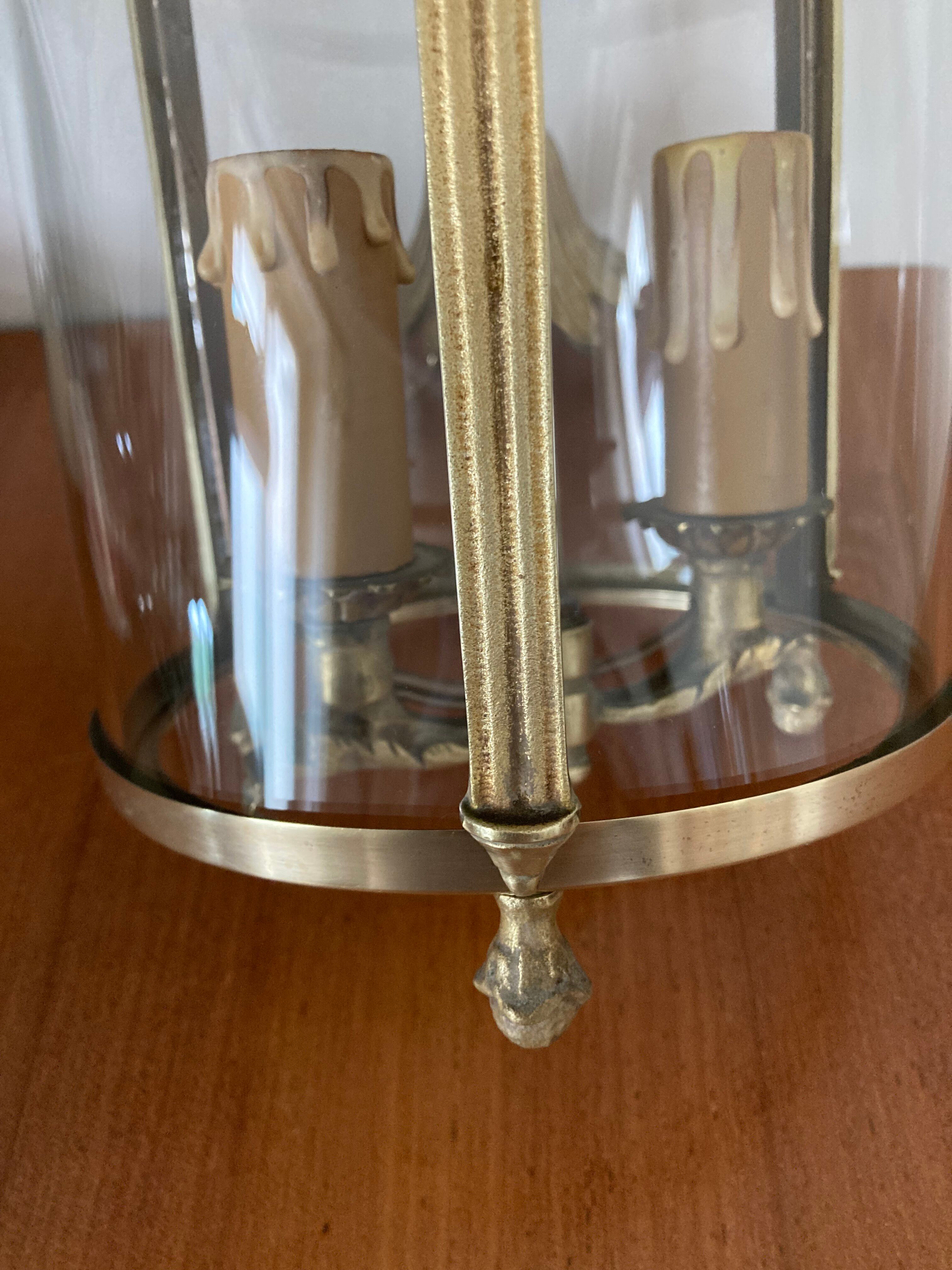 Vestibule lantern, gilded bronze, Louis XVI style