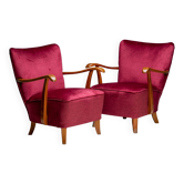 Pair of Art Deco Armchairs, 1930s, Czechoslovakia