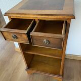 Small vintage wooden cabinet – 2 drawers & shelves
