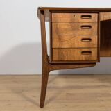 Mid-Century Walnut Desk by Svend Åge Madsen for H.P. Hansen, Denmark, 1960s
