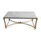 60s white marble coffee table in neoclassical style