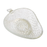 Strawberry salad in colorless glass