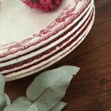 Set of five iron earth soup plates