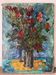 Bouquet de fleurs, technique au couteau, signé