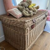 malle en rotin année 30 ou 50