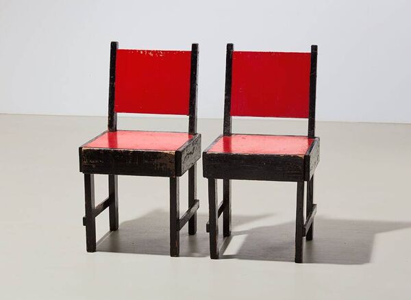 Rare paire de chaises de salle à manger modernistes des années 1930