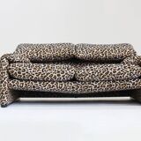 Canapé 2 places Cassina Maralunga par Vico Magistretti en tissu Jacquard Panther