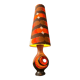 Orange ceramic West Germany floor lamp with dotted shade