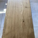 Coffee table in solid oak and wrought iron