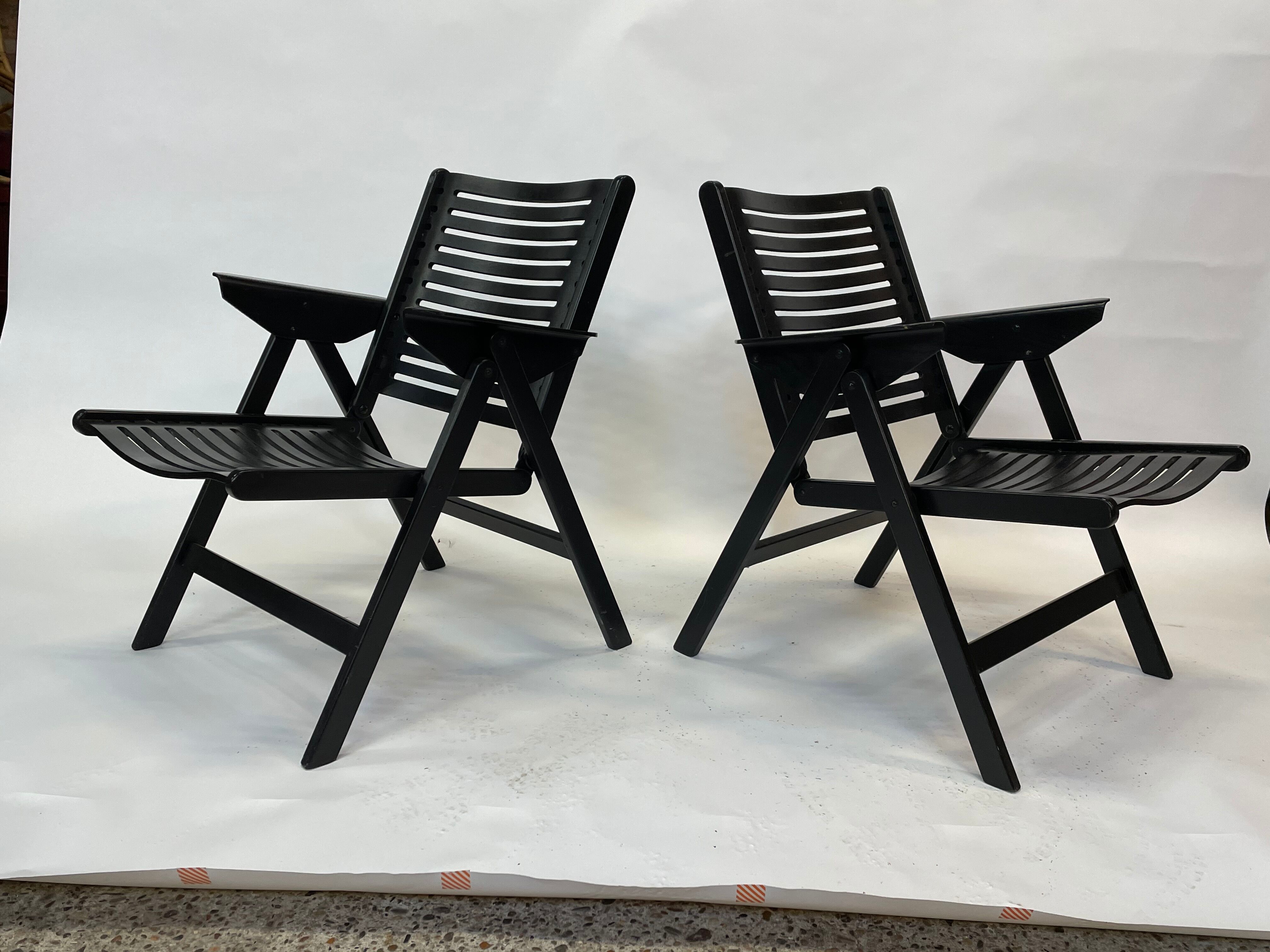 Niko Kralj Slovenian Rex Plywood Folding Chair for Stol 1950s in Black