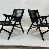 Niko Kralj Slovenian Rex Plywood Folding Chair for Stol 1950s in Black