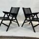 Niko Kralj Slovenian Rex Plywood Folding Chair for Stol 1950s in Black