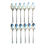 12 Old small silver-plated spoons
