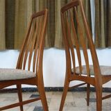 Set of 4 Model 'Eva' Dining Chairs by Niels Koefoed for Koefod Møbelfabrik, Denmark 1960s