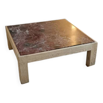 Red marble coffee table