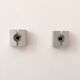 Pair of vintage wall sconces, brushed metal, France, 1970.